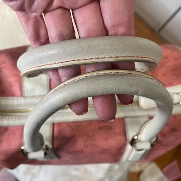 RARE Vintage MCM Pink Visetos Boston Bag - Picture 7 of 9